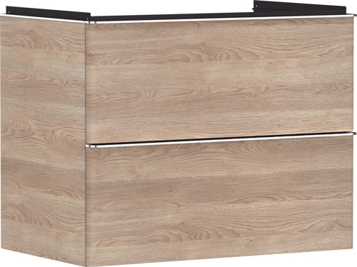 Slika od Xelu Q Vanity unit Natural Oak 780/475 with 2 drawers for wash basin