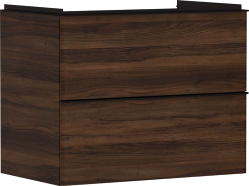 Slika od Xelu Q Vanity unit Dark Walnut 780/475 with 2 drawers for wash basin
