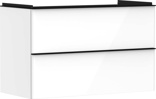 Slika od Xelu Q Vanity unit High Gloss White 980/475 with 2 drawers for wash basin