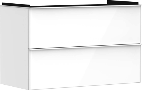 Slika od Xelu Q Vanity unit High Gloss White 980/475 with 2 drawers for wash basin