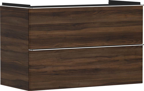 Slika od Xelu Q Vanity unit Dark Walnut 980/475 with 2 drawers for wash basin
