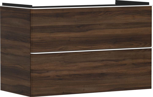 Slika od Xelu Q Vanity unit Dark Walnut 980/475 with 2 drawers for wash basin