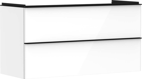 Slika od Xelu Q Vanity unit High Gloss White 1180/475 with 2 drawers for wash basin