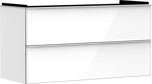 Slika od Xelu Q Vanity unit High Gloss White 1180/475 with 2 drawers for wash basin