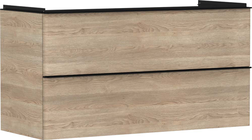 Slika od Xelu Q Vanity unit Natural Oak 1180/475 with 2 drawers for wash basin