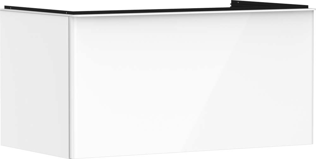 Slika od Xelu Q Vanity unit High Gloss White 980/550 with 1 drawer for console with cutout middle