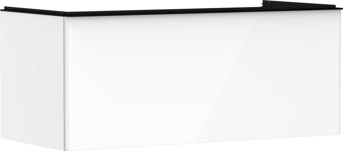 Slika od Xelu Q Vanity unit High Gloss White 1180/550 with 1 drawer for console with cutout middle