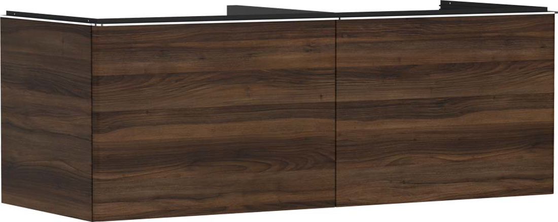 Slika od Xelu Q Vanity unit Dark Walnut 1360/550 with 2 drawers for console
