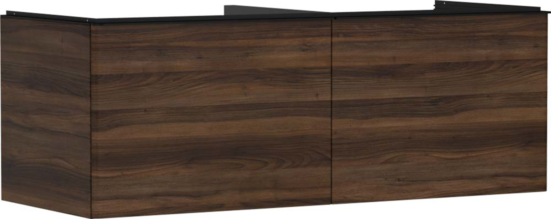 Slika od Xelu Q Vanity unit Dark Walnut 1360/550 with 2 drawers for console
