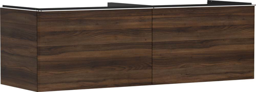 Slika od Xelu Q Vanity unit Dark Walnut 1560/550 with 2 drawers for console