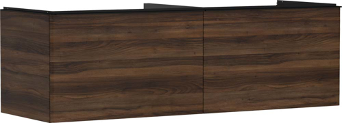 Slika od Xelu Q Vanity unit Dark Walnut 1560/550 with 2 drawers for console
