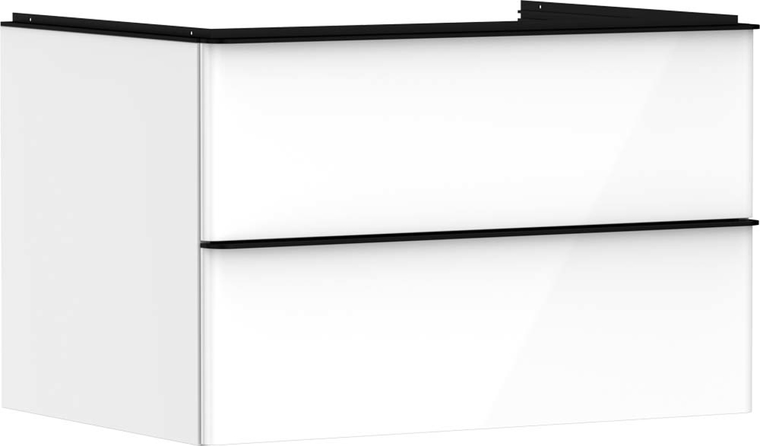 Slika od Xelu Q Vanity unit High Gloss White 780/550 with 2 drawers for console with cutout middle