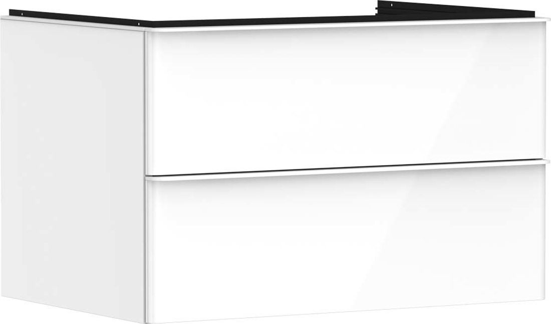 Slika od Xelu Q Vanity unit High Gloss White 780/550 with 2 drawers for console with cutout middle