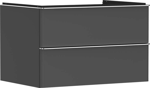 Slika od Xelu Q Vanity unit Diamond Matt Grey 780/550 with 2 drawers for console with cutout middle