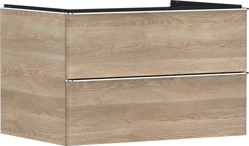 Slika od Xelu Q Vanity unit Natural Oak 780/550 with 2 drawers for console with cutout middle