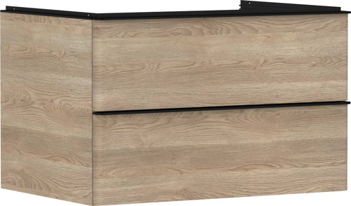 Slika od Xelu Q Vanity unit Natural Oak 780/550 with 2 drawers for console with cutout middle