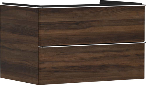 Slika od Xelu Q Vanity unit Dark Walnut 780/550 with 2 drawers for console with cutout middle