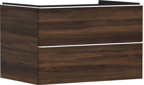 Slika od Xelu Q Vanity unit Dark Walnut 780/550 with 2 drawers for console with cutout middle