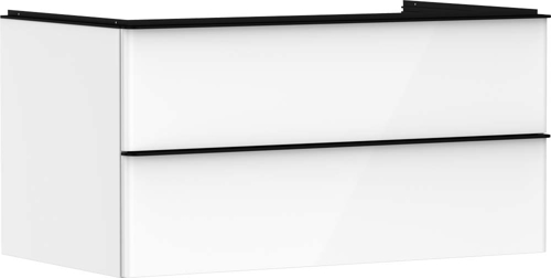 Slika od Xelu Q Vanity unit High Gloss White 980/550 with 2 drawers for console with cutout middle