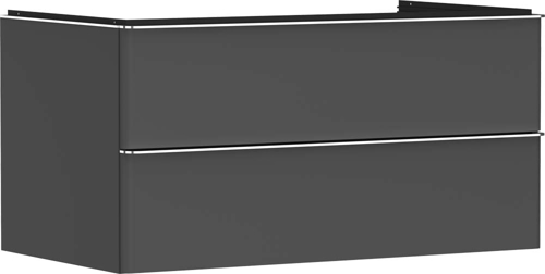 Slika od Xelu Q Vanity unit Diamond Matt Grey 980/550 with 2 drawers for console with cutout middle