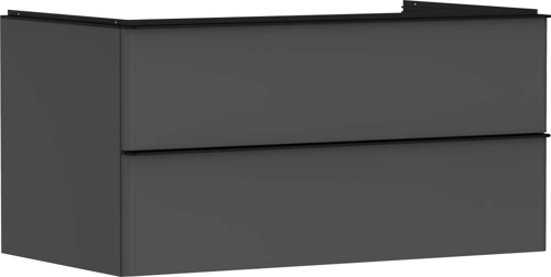 Slika od Xelu Q Vanity unit Diamond Matt Grey 980/550 with 2 drawers for console with cutout middle