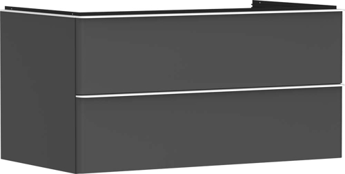 Slika od Xelu Q Vanity unit Diamond Matt Grey 980/550 with 2 drawers for console with cutout middle