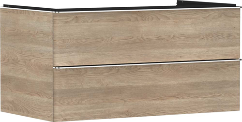 Slika od Xelu Q Vanity unit Natural Oak 980/550 with 2 drawers for console with cutout middle