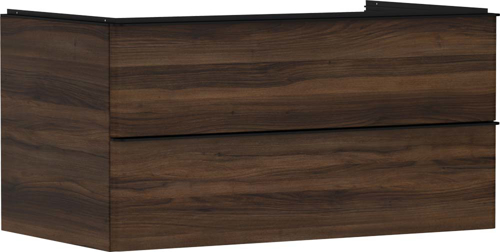 Slika od Xelu Q Vanity unit Dark Walnut 980/550 with 2 drawers for console with cutout middle