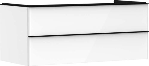 Slika od Xelu Q Vanity unit High Gloss White 1180/550 with 2 drawers for console with cutout middle