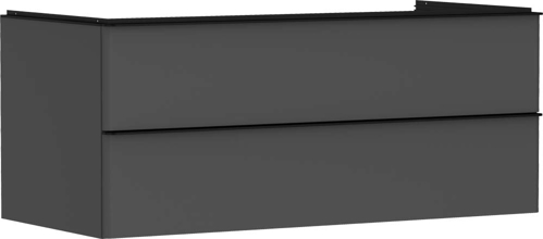 Slika od Xelu Q Vanity unit Diamond Matt Grey 1180/550 with 2 drawers for console with cutout middle