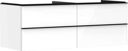 Slika od Xelu Q Vanity unit High Gloss White 1360/550 with 4 drawers for console