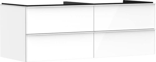 Slika od Xelu Q Vanity unit High Gloss White 1360/550 with 4 drawers for console