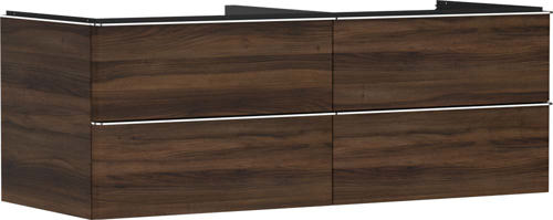 Slika od Xelu Q Vanity unit Dark Walnut 1360/550 with 4 drawers for console