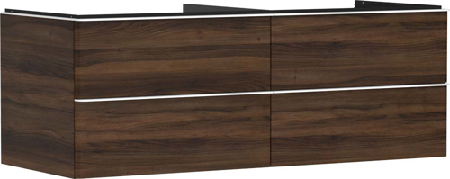 Slika od Xelu Q Vanity unit Dark Walnut 1360/550 with 4 drawers for console