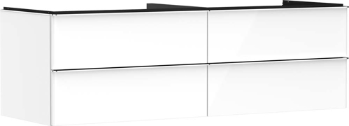 Slika od Xelu Q Vanity unit High Gloss White 1560/550 with 4 drawers for console