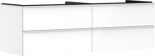 Slika od Xelu Q Vanity unit High Gloss White 1560/550 with 4 drawers for console