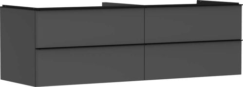 Slika od Xelu Q Vanity unit Diamond Matt Grey 1560/550 with 4 drawers for console