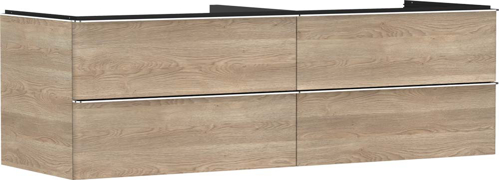 Slika od Xelu Q Vanity unit Natural Oak 1560/550 with 4 drawers for console