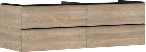 Slika od Xelu Q Vanity unit Natural Oak 1560/550 with 4 drawers for console