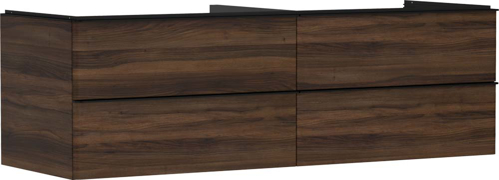 Slika od Xelu Q Vanity unit Dark Walnut 1560/550 with 4 drawers for console