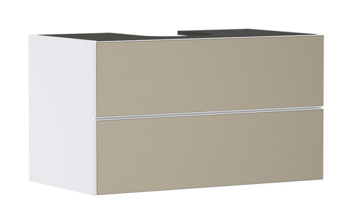 Slika od Xevolos E Vanity unit Matt White 980/550 with 2 drawers for console with cutout middle