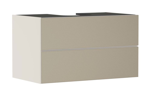Slika od Xevolos E Vanity unit Sand Matt Beige 980/550 with 2 drawers for console with cutout middle