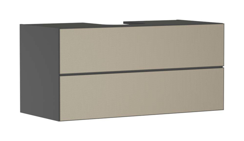 Slika od Xevolos E Vanity unit Slate Matt Grey 1180/550 with 2 drawers for console with cutout middle