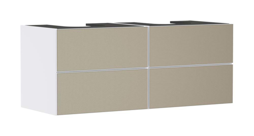 Slika od Xevolos E Vanity unit Matt White 1370/550 with 4 drawers for console with 2 cutouts
