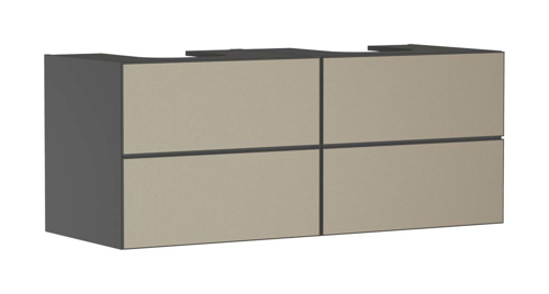 Slika od Xevolos E Vanity unit Slate Matt Grey 1370/550 with 4 drawers for console with 2 cutouts