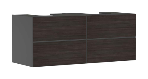 Slika od Xevolos E Vanity unit Slate Matt Grey 1370/550 with 4 drawers for console with 2 cutouts