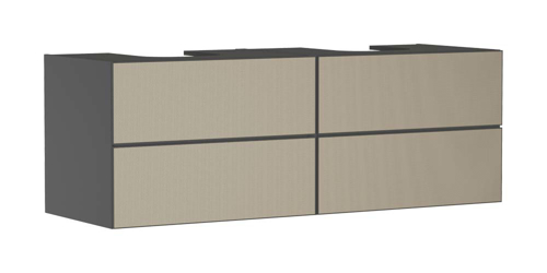 Slika od Xevolos E Vanity unit Slate Matt Grey 1570/550 with 4 drawers for console with 2 cutouts