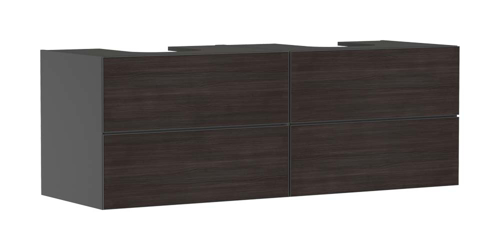 Slika od Xevolos E Vanity unit Slate Matt Grey 1570/550 with 4 drawers for console with 2 cutouts