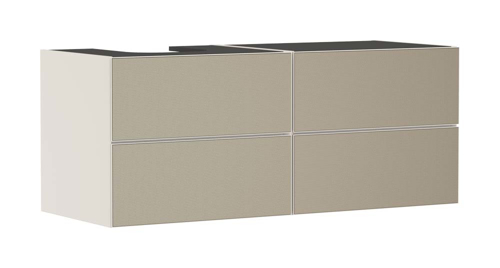 Slika od Xevolos E Vanity unit Sand Matt Beige 1370/550 with 4 drawers for console with cutout left