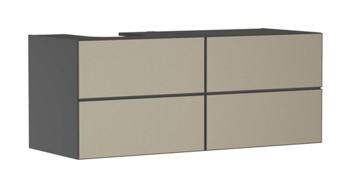 Slika od Xevolos E Vanity unit Slate Matt Grey 1370/550 with 4 drawers for console with cutout left